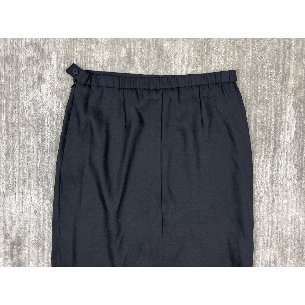 Morton Bernard Skirt Womens 6 Black Midi Pencil Straight High Waist Side Slit - Picture 7 of 10